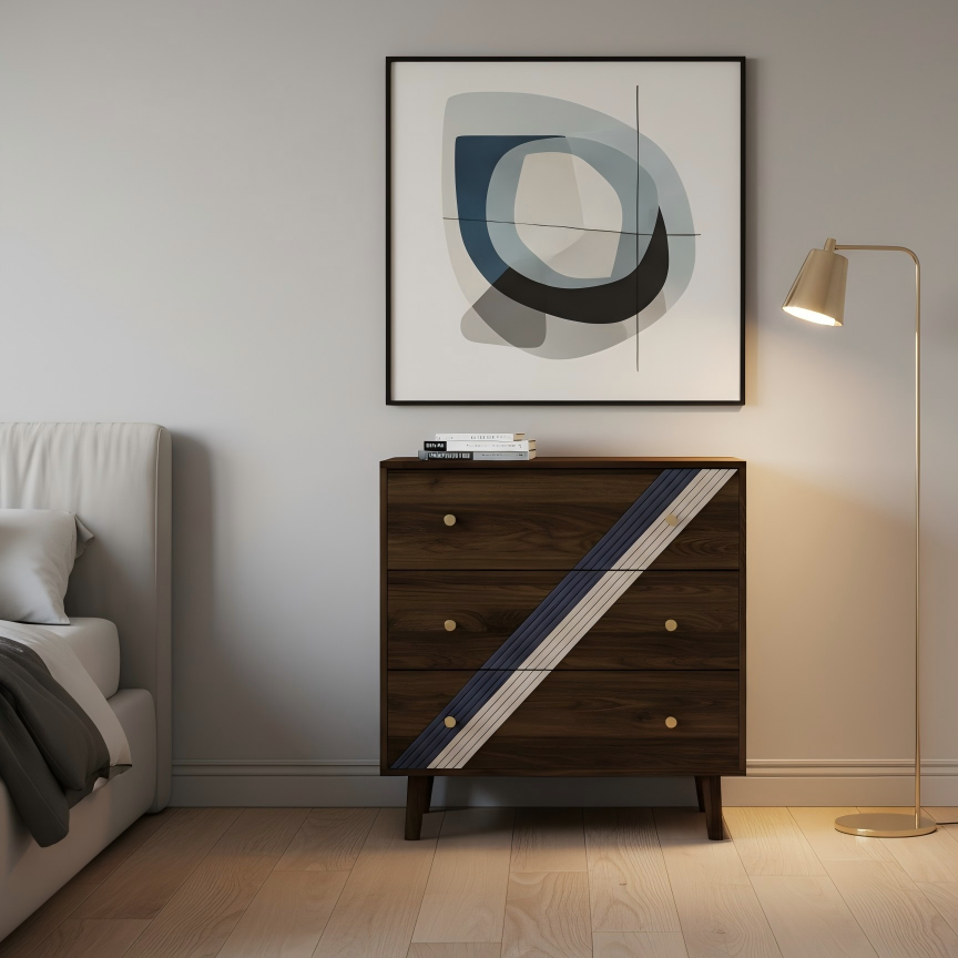 Harbor Sash 3-Drawer Cabinet
